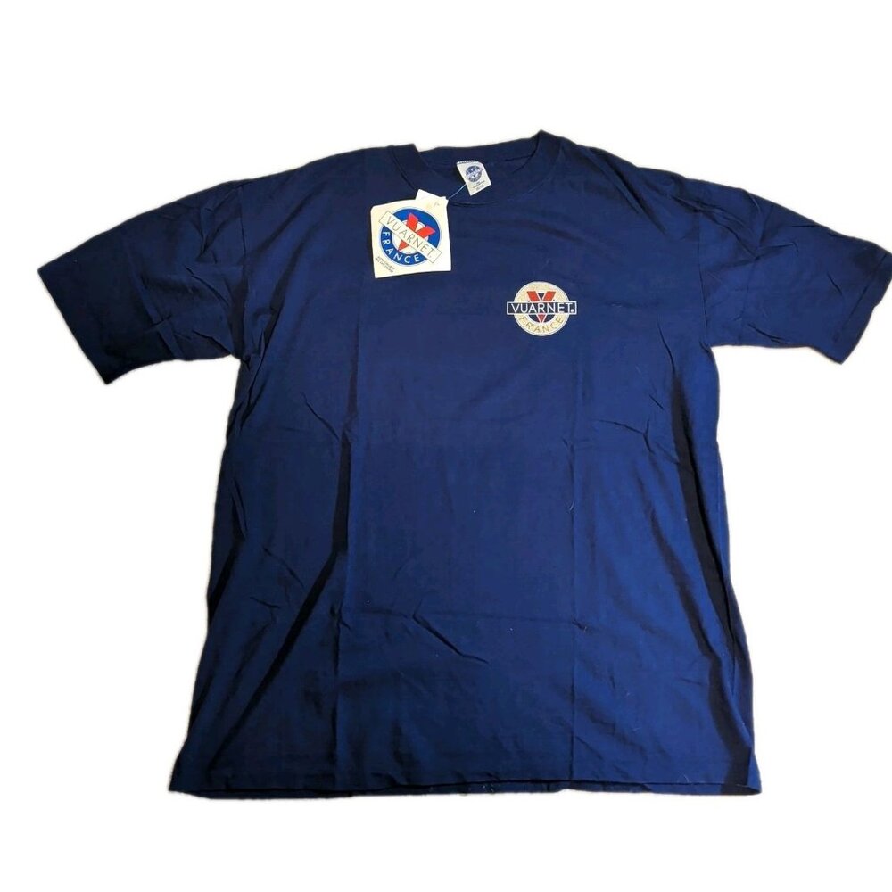 Vuarnet t-shirt Tee Mens XL Blue Vintage Single Stitch Cotton 90s Skater Retro